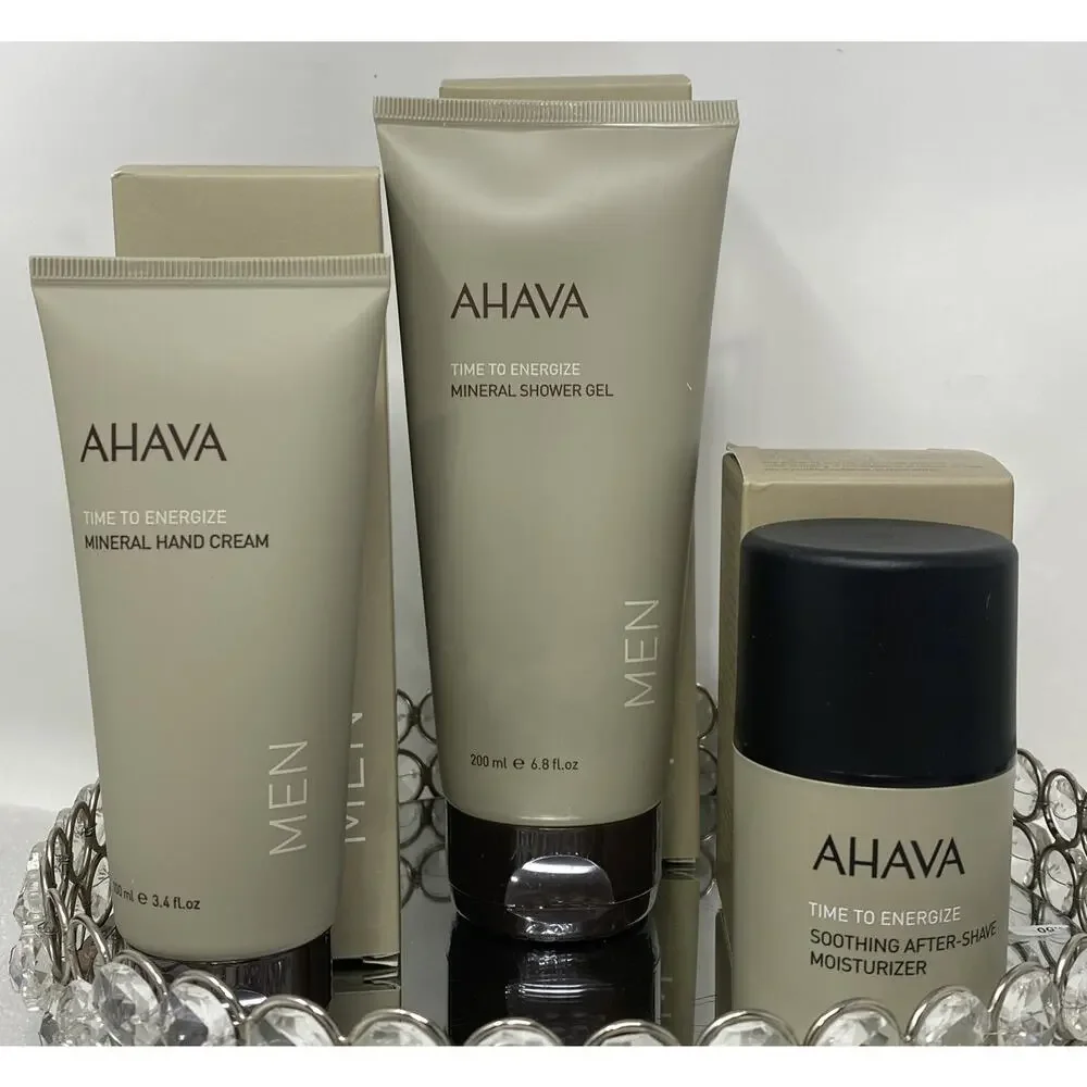 Ahava Men Gift Set Shower After Shave Moisturizer Hand Cream Dead Sea Minerals